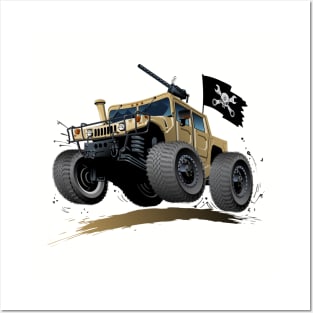 Cartoon jeep Posters and Art